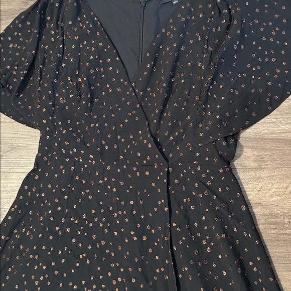 Madewell Cape-Sleeve Mini Dress in Metallic Dots - Picture 6 of 11